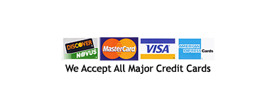 We accept all major credit cards.